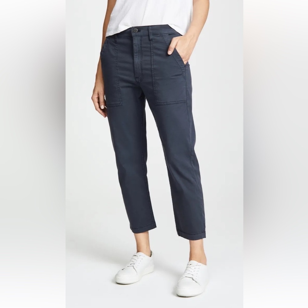 3x1 Sabine High-Rise Cropped Tapered Pants Charcoal